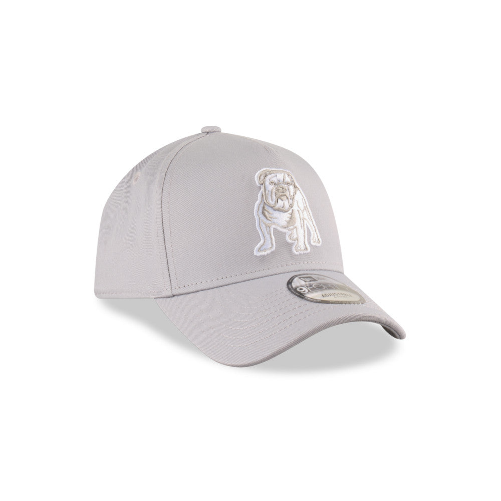 Canterbury-Bankstown Bulldogs Hat - 2025 Grey White 9Forty A-Frame NRL Snapback Cap - New Era